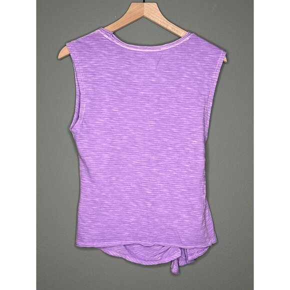 Pilcro Anthropologie Women's XS Purple Stipe Scrunch Tank Sleeveless - Picture 2 of 8